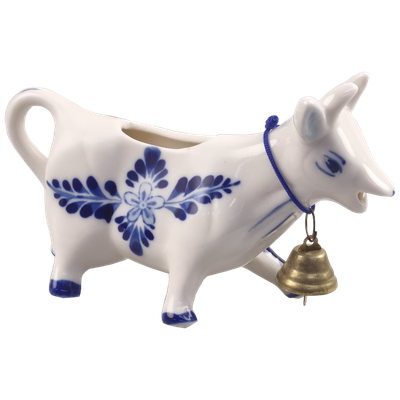 Delfts blauwe Koe met belletje 14 cm
