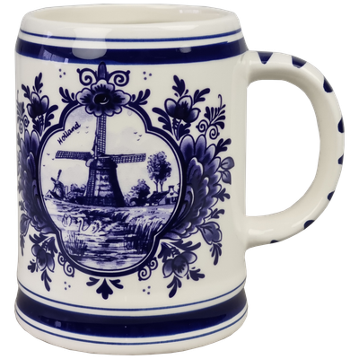 Delfts blauwe Bierpul Holland 11 cm