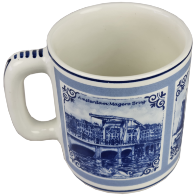 Delfts blauwe Mok Amsterdam groot