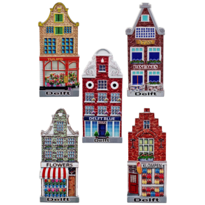 Delft, gevelhuisje - printed magneet