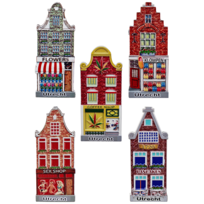 Magneet Utrecht, gevelhuisje - print