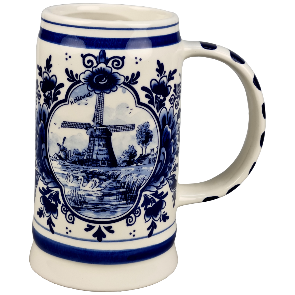 Delfts blauwe Bierpul Holland 16.5 cm
