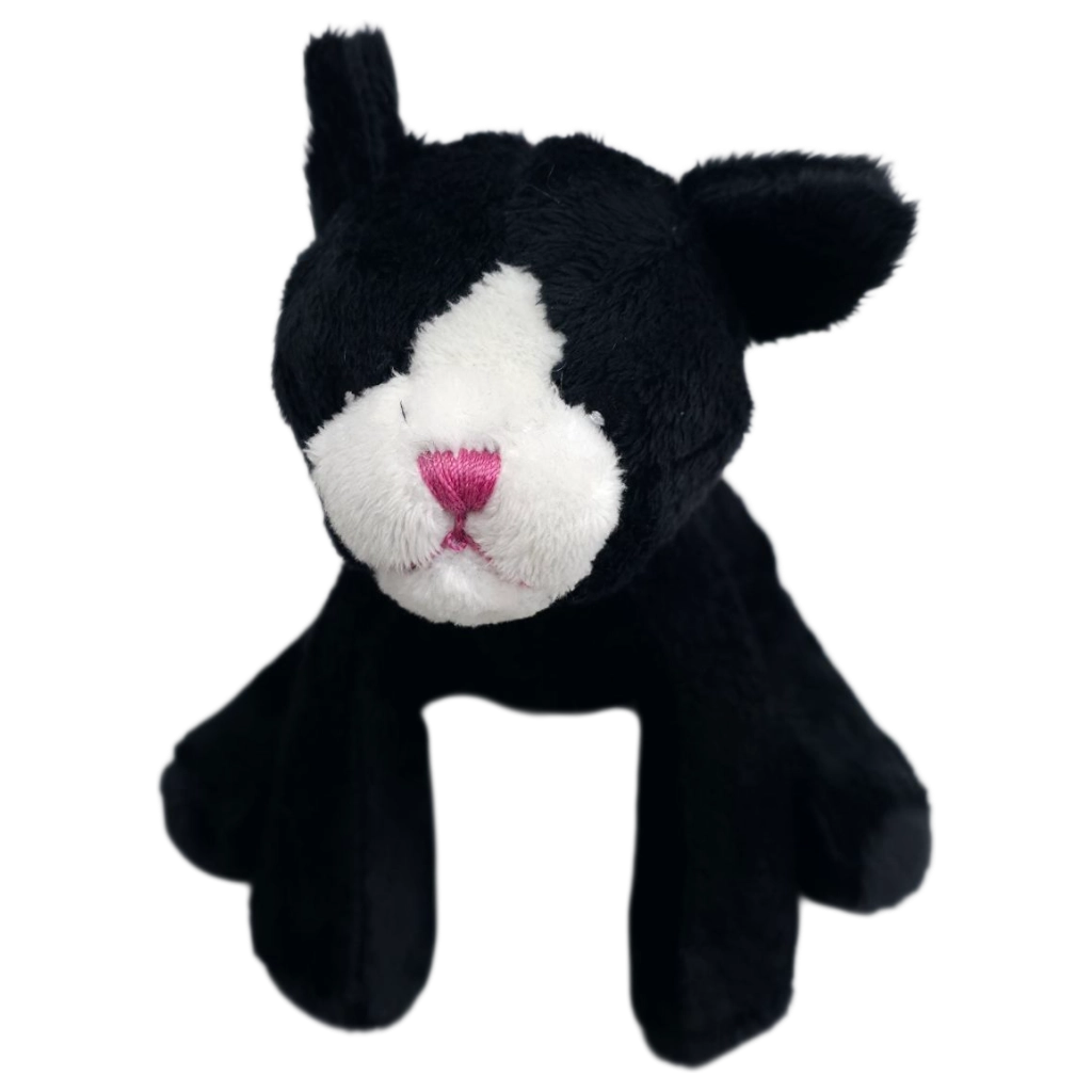 Mini-Animals - Zwarte Kat - 12 cm