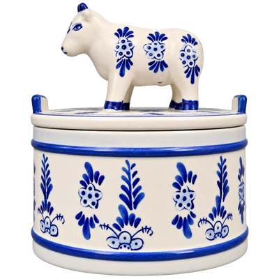 Delfts blauwe Boterdoos koe