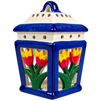 Delfts blauwe Lantaarn met tulp