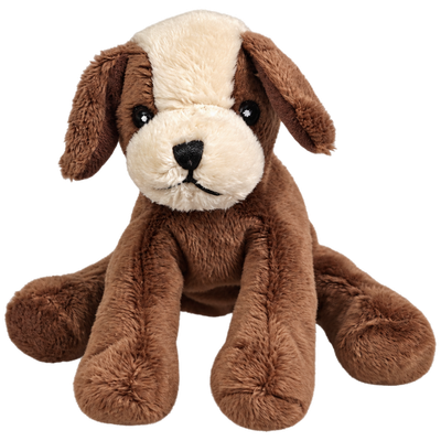 Mini Animals - Bruine hond met beige bekje - 12 cm