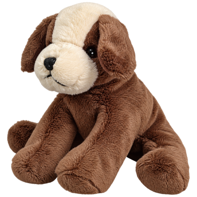 Mini Animals - Bruine hond met beige bekje - 12 cm
