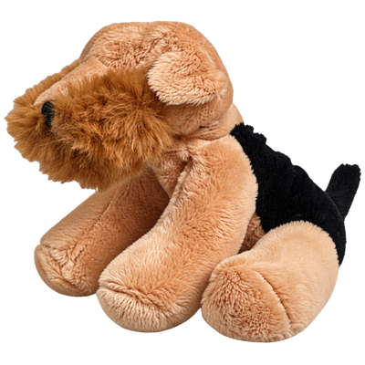 Mini Animals - Bruine hond met zwarte rug en staart - 12 cm