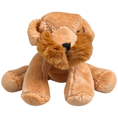 Mini Animals - Bruine hond met zwarte rug en staart - 12 cm