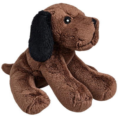 Mini Animals - Bruine hond met zwarte oren - 12 cm