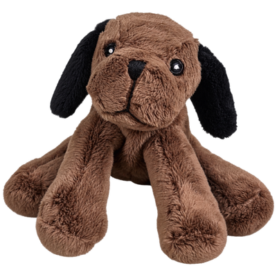Mini Animals - Bruine hond met zwarte oren - 12 cm