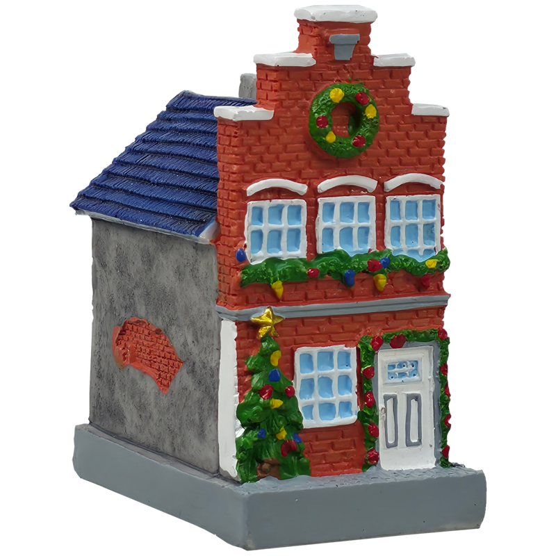 Gevelhuisje 3D 8.5 cm Kersthuisje