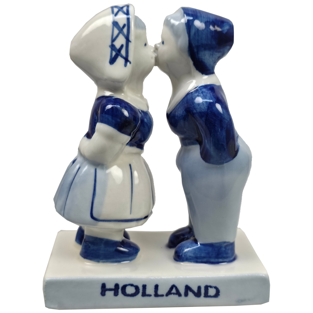 Delfts blauwe Kussend paartje 11 cm
