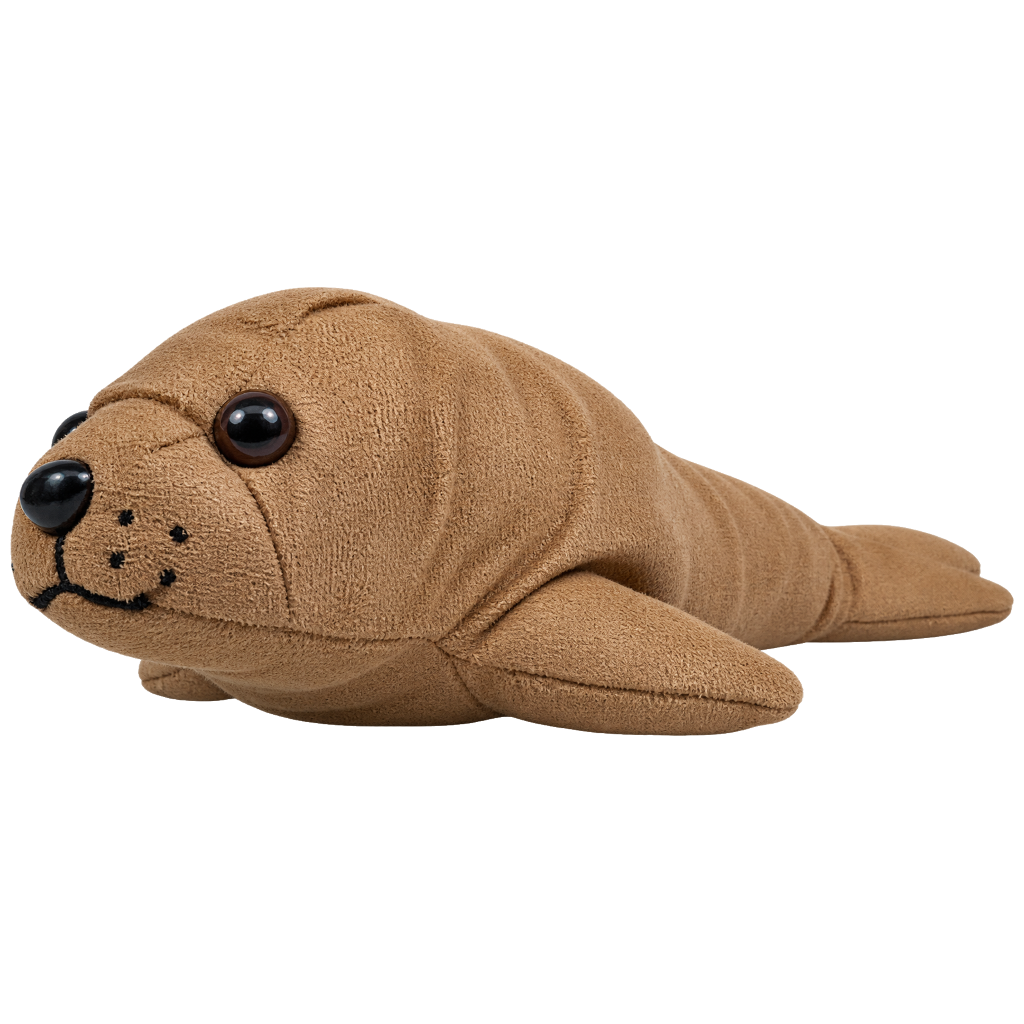 Zeehond bruin kunstleer 23 cm