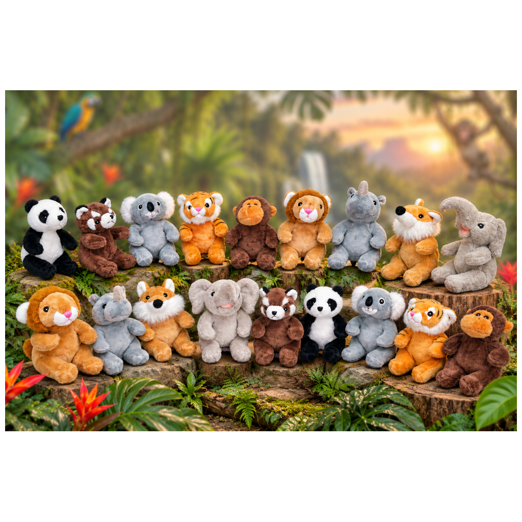 Mini-Animals  - Zittende Dierentuindiertjes 18pcs assorti