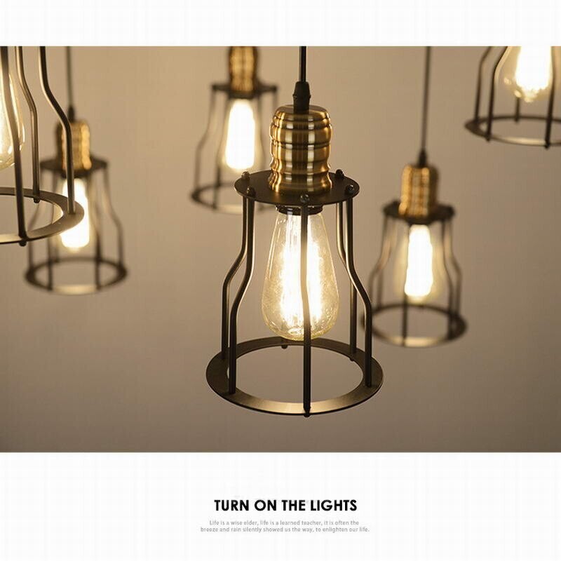 DIY Antique Cluster Edison Retro Spider Chandelier 10 Light for dining room bedroom droplight for bar office coffee shop