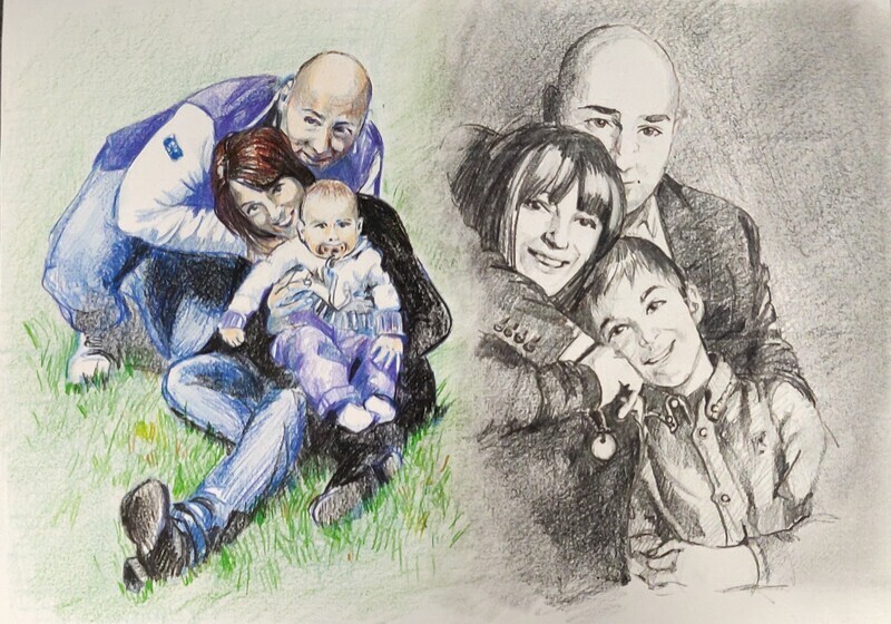 pencil portrait from photo * ritratto disegno da fotografia