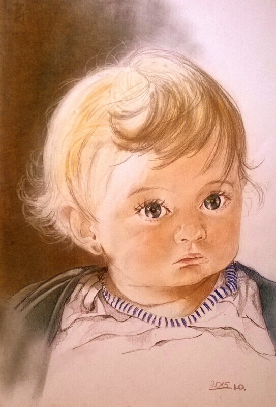 pencil portrait from photo * ritratto disegno da fotografia