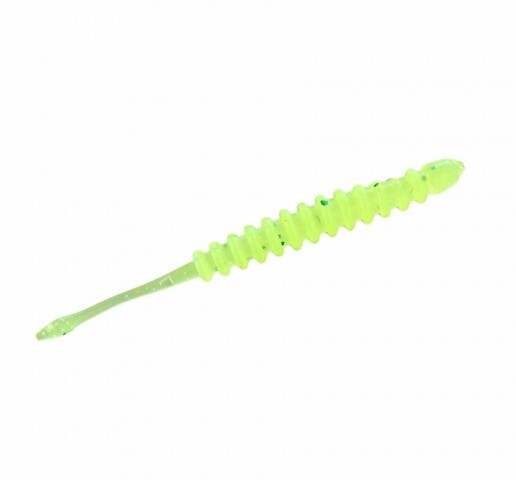 "Ribbed Worm" 1,8" 4,5cm.10vnt. Lime