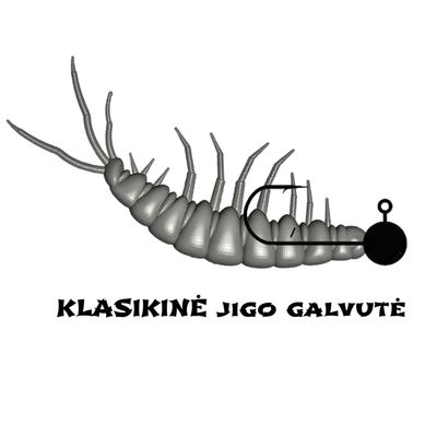 Classic Jig Head • Larva 40 - jig head hook #2 - 4, weight 1 - 7g.