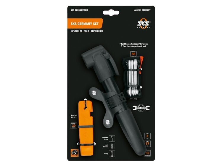 SKS pomp + multitool + bandenlichters