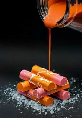 Chocolate sticks with various fillings