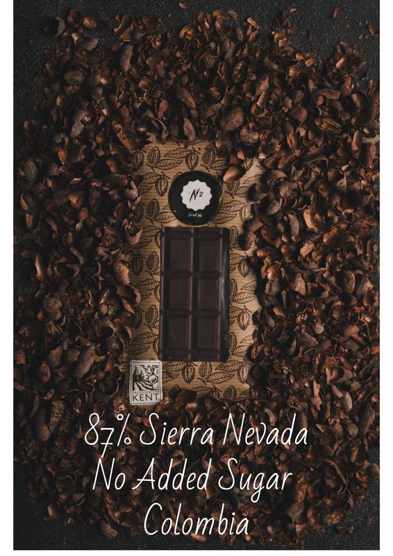 Bean to Bar 87% Sierra Nevada No Added Sugar Dark Chocolate -Colombia