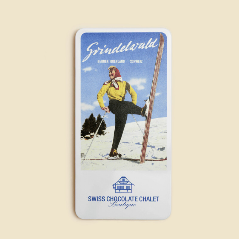 Vintage Dose Grindelwald Sujet "Skifahrer"