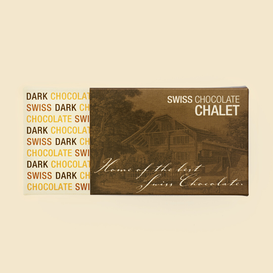Dunkle Schokolade 50% Swiss Chocolate Chalet, Stk.