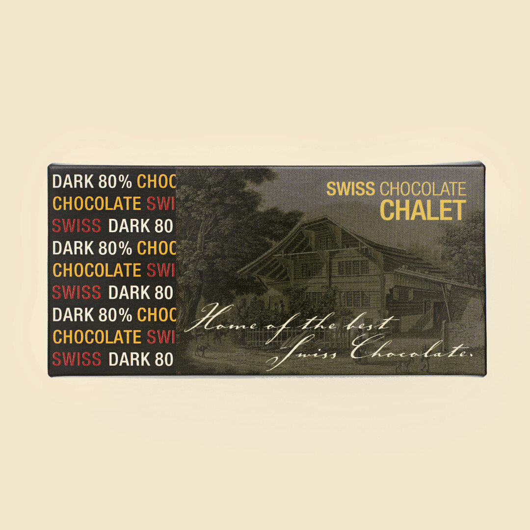 Dunkle Edelschokolade 80% Swiss Chocolate Chalet, Stk.