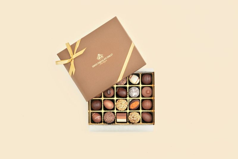 Gemischte Truffes & Pralinen Box, ohne Alkohol, 20 Stk.