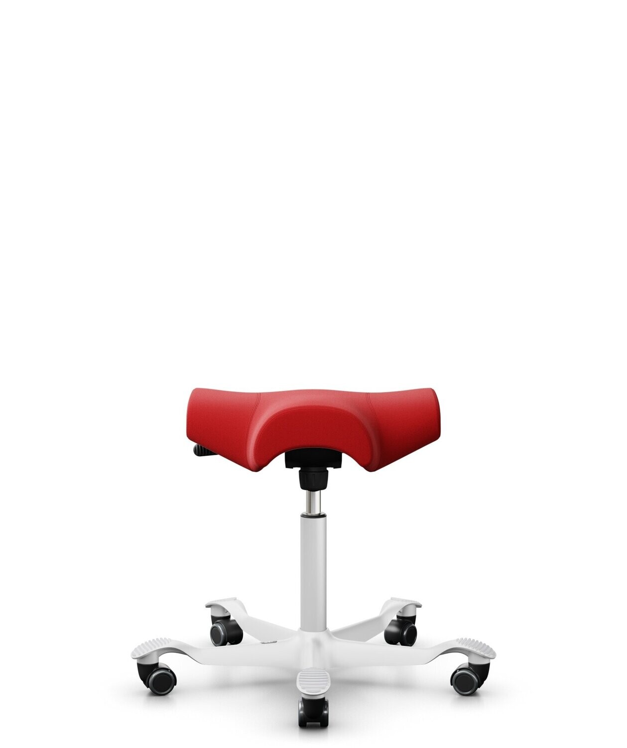 HÅG Capisco Saddle 8105, Fabric: Red Extreme EXR079, Foot: White, Footrest: Without, Rollers: Hard for soft floor