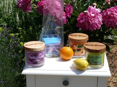 Duftkerze aus Pflanzenwachs - Glas