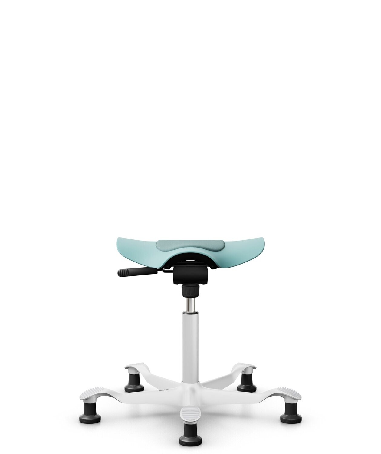 HÅG CAPISCO PULS 8001, Plastic Shell: Seagreen Shell PL114, Base: White MC010, Rollers: Glider, Footrest: Without