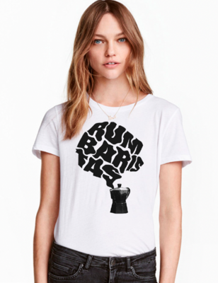 T-shirt White / Black logo