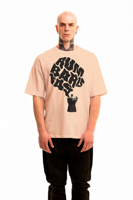 T-shirt Desert Dust / Balck logo