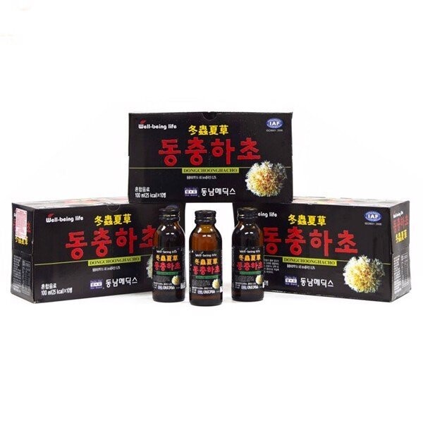 Đông Trùng Hạ Thảo Nhập Khẩu Hàn Quốc WELL-BEING LIFE (Hộp 10 chai)