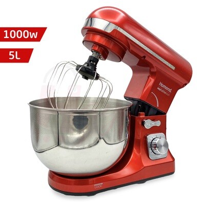 عجان إحترافي بـ 6 سرعات ووعاء 5 لتر لتحضير العجائن ومختلف الوصفات المنزلية Homend Pétrin avec 6 vitesses 5 Litres 1000W