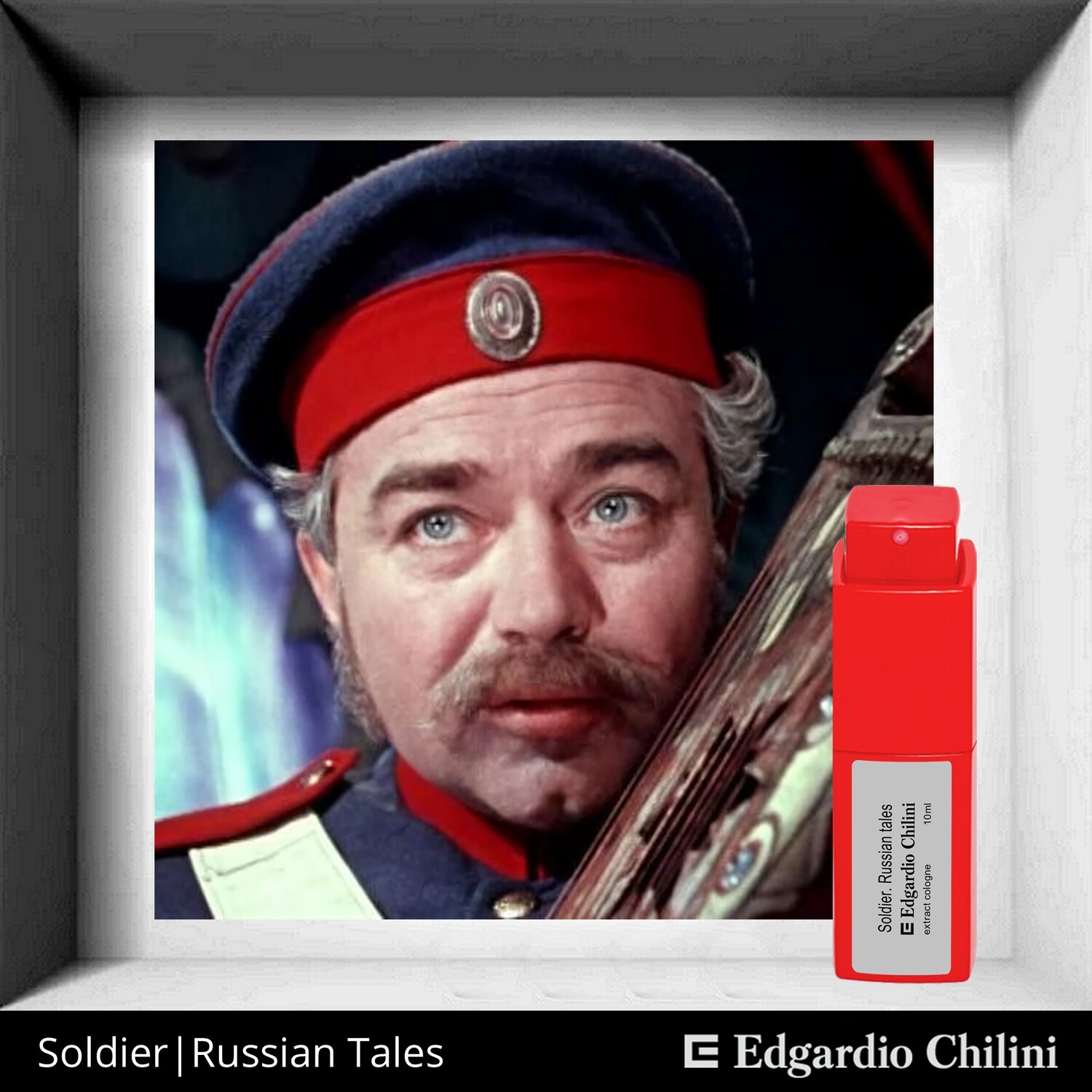 Edgardio Chilini, Soldier. Russian tales, resinous fruity fragrance