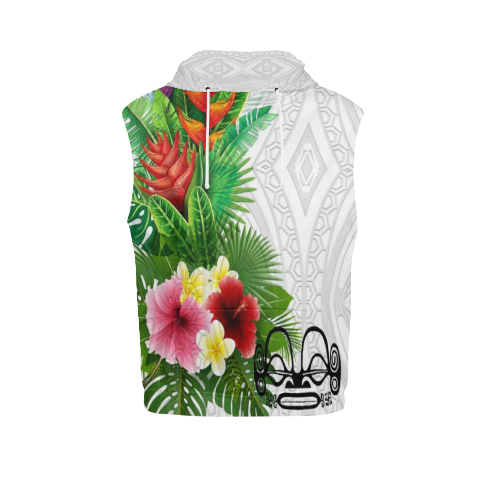 Sweat à capuche sans manches