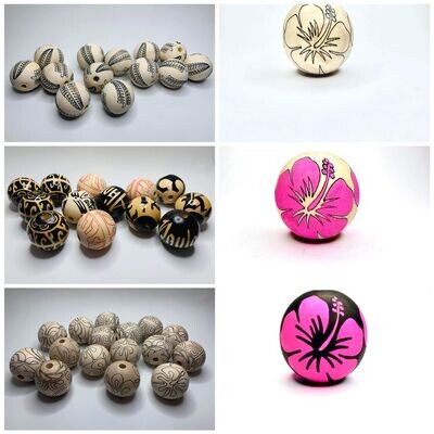 Perles avec motifs