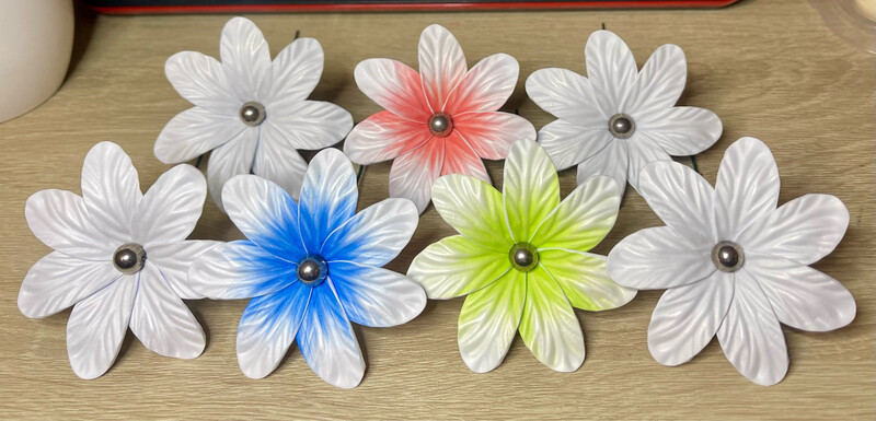 Lot de 7 fleurs