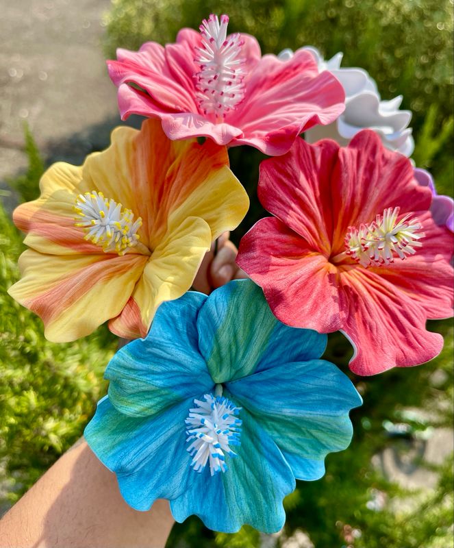 5 hibiscus ? + 1 gardénia