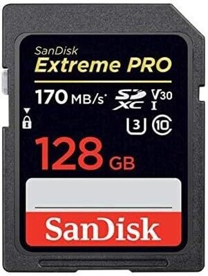 SanDisk 128GB Extreme PRO UHS-I SDXC Memory Card, SDSDXXY-A2 High Performance with adapter