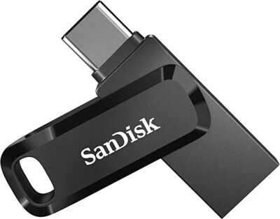 Sandisk 128Gb Ultra Dual Drive Go USb Type C Flash Sdddc3 128G G46, Black, C, G46