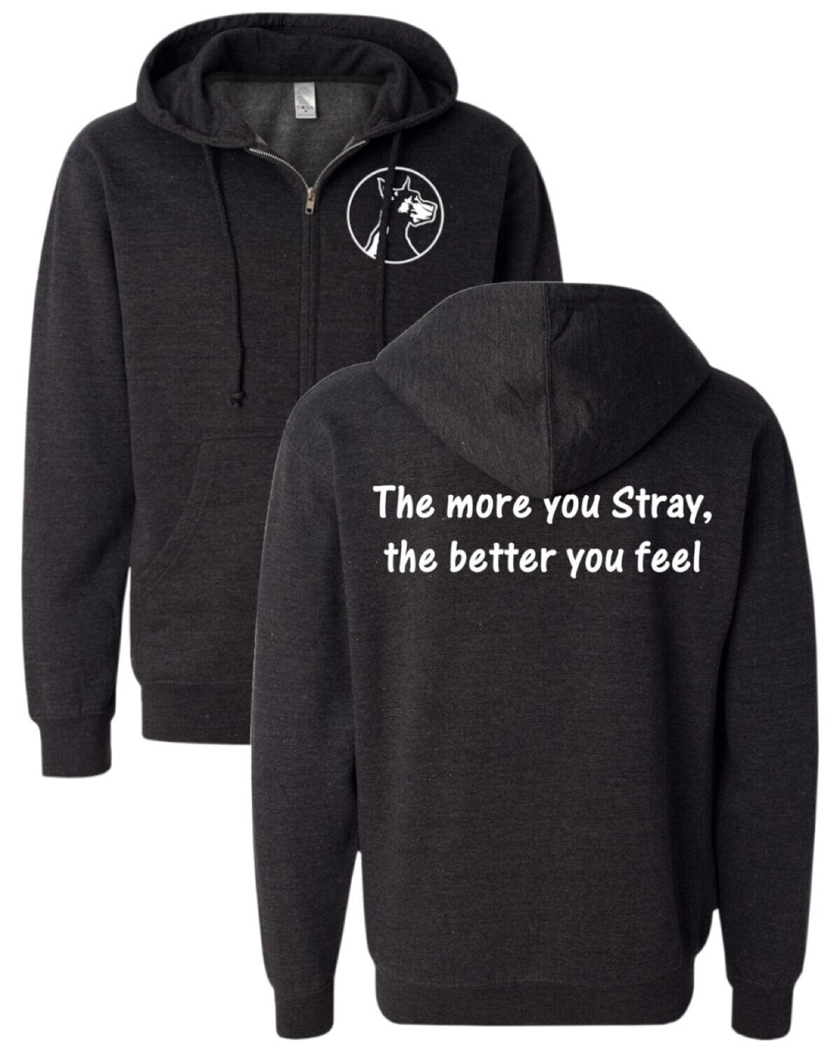 Zip-up black hoodie