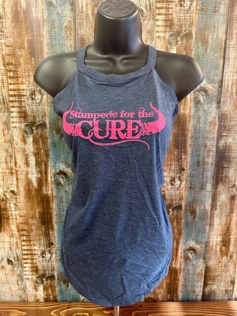 Navy Blue High Neck Tank