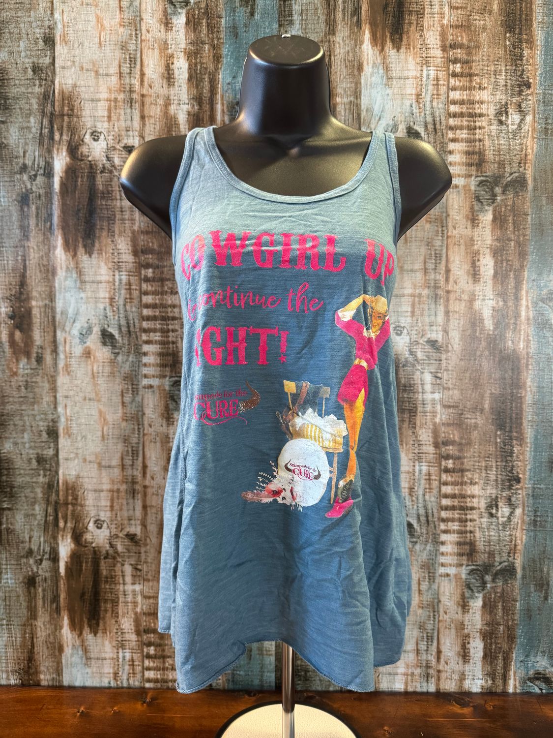 Blue Cowgirl Up Tank