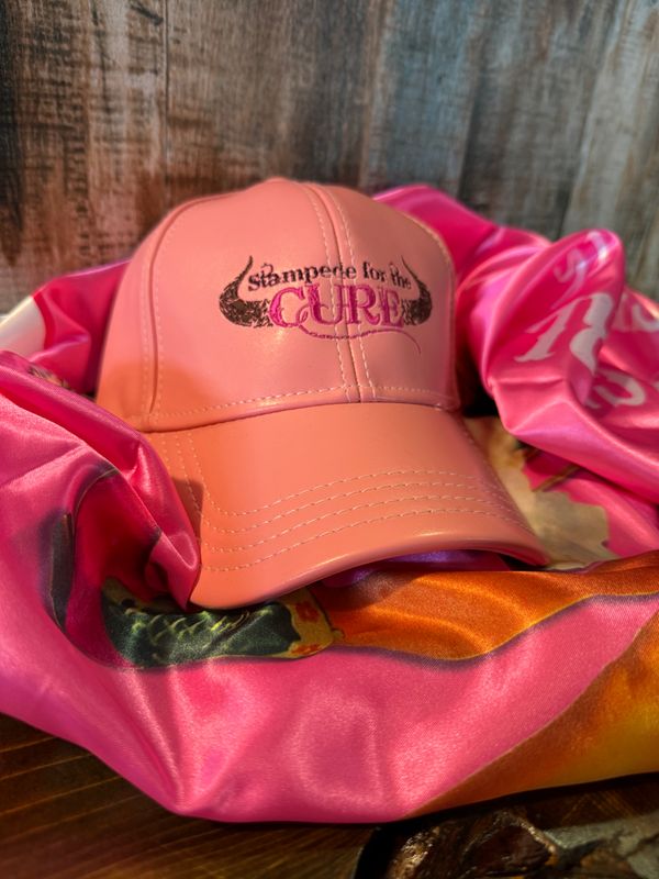 Pink Leather hat