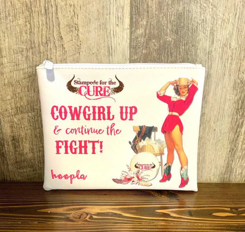 Cowgirl Up & Continue the Fight make-up bag